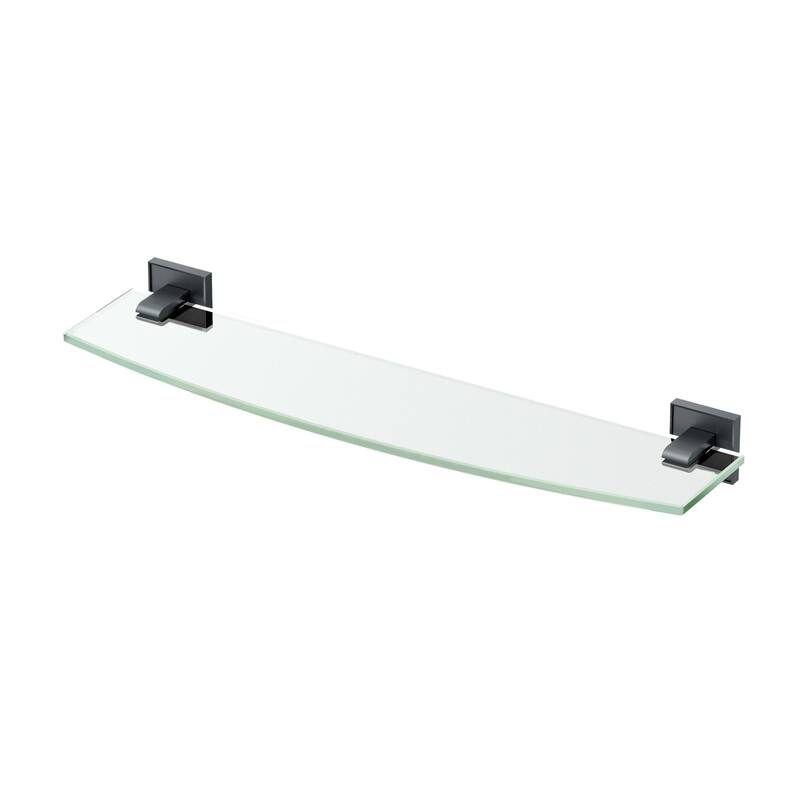 Gatco 5616 Mode 21" Glass Bathroom Shelf - Matte Black - Anthracite Finish