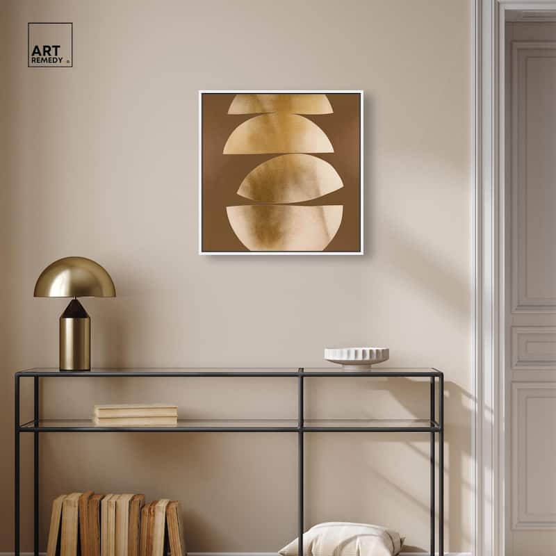 Golden Crescents II Canvas by Art Remedy