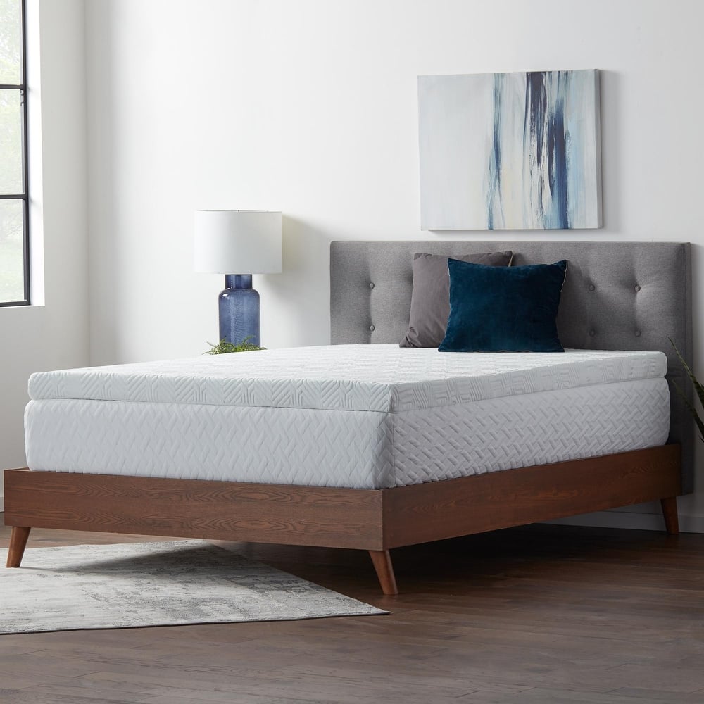 Lucid 4 Inch Gel and Aloe Memory Foam Topper