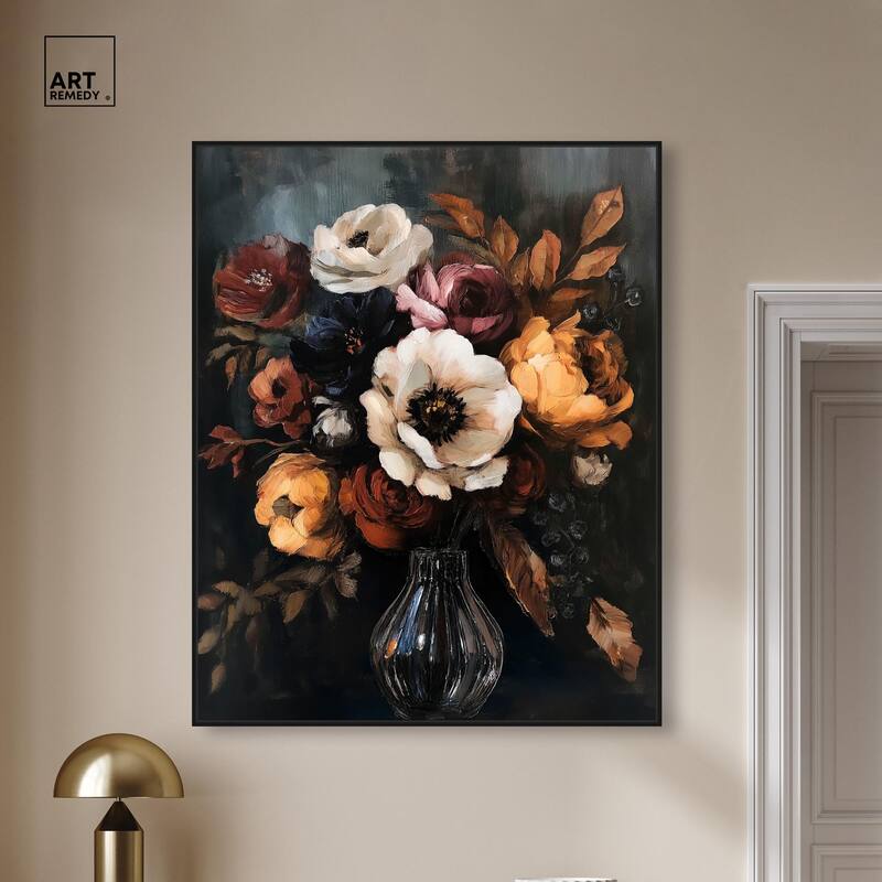 Velvet Night Bloom I Canvas by Art Remedy