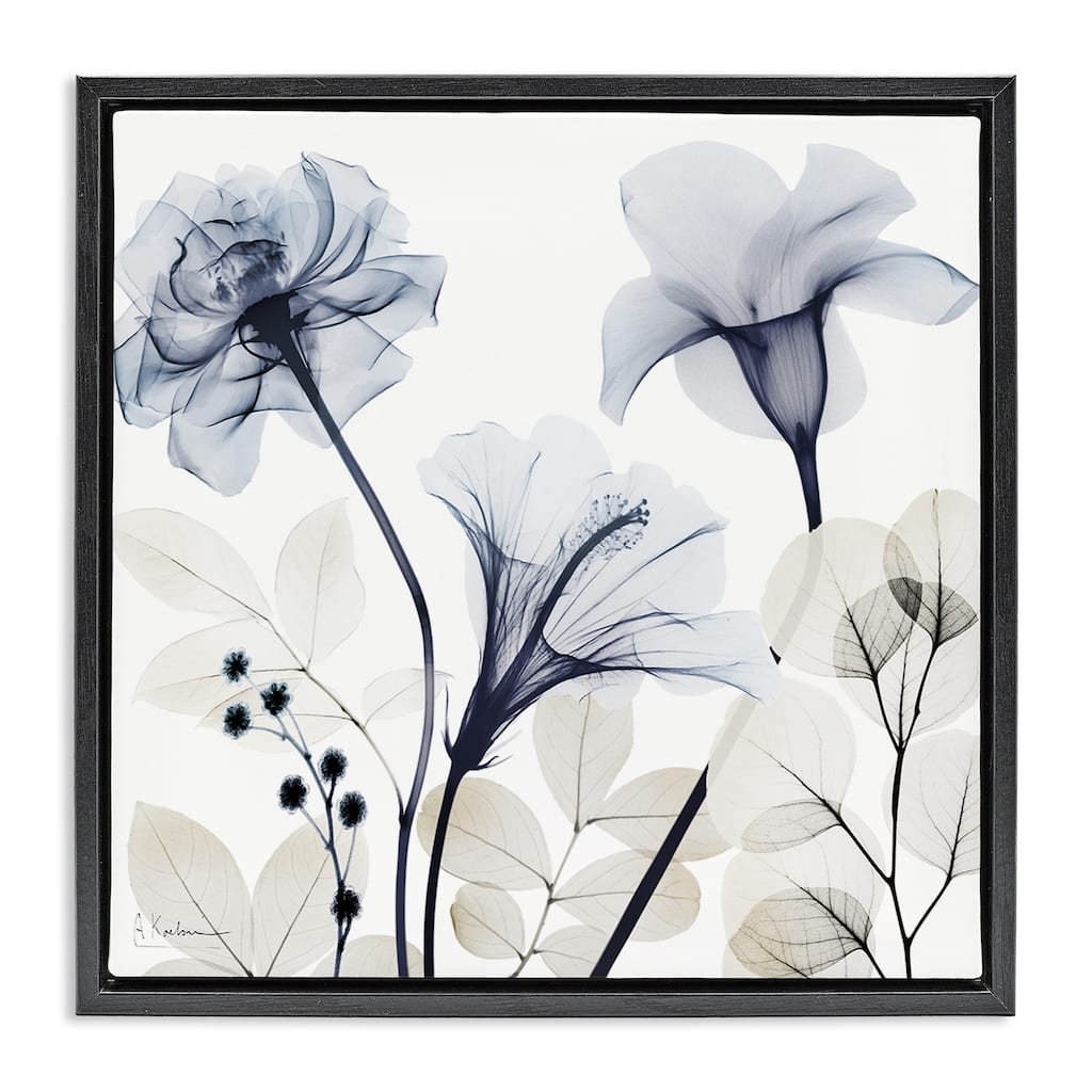 Stupell Sophisticated Minimal Flowers Framed Floater Canvas Wall Art Design By Albert Koetsier
