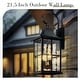 preview thumbnail 11 of 15, Classic Outdoor Wall Lantern with Water Rippled Glass