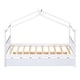 preview thumbnail 3 of 7, White Whimsical Twin Size Wooden House Bed with Trundle - Solid Pine Construction
