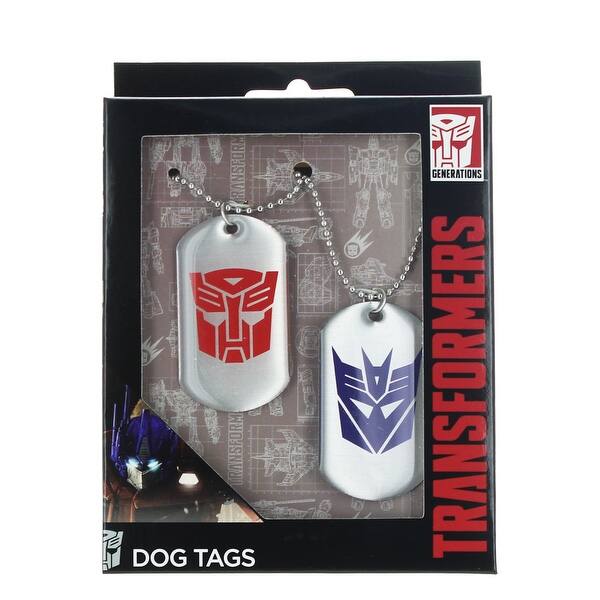 Shop Transformers Autobot Decepticon Logo Dog Tags Red Overstock 18879692