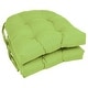 preview thumbnail 30 of 59, 16-inch U-Shaped Indoor Twill Chair Cushions (Set of 2, 4, or 6) - 16" x 16" Set of 2 - Mojito Lime