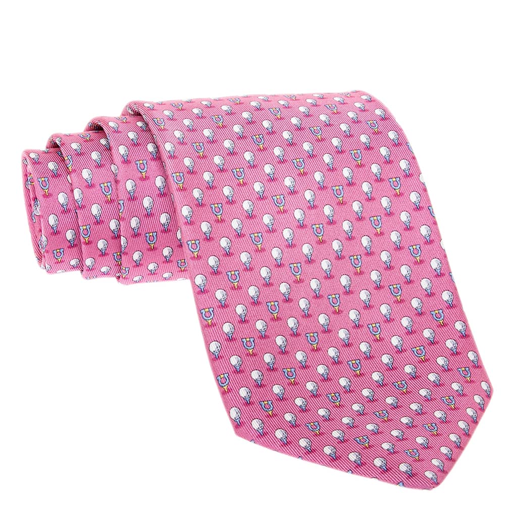 Ferragamo Golf and Gancini Print Silk Tie