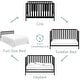 preview thumbnail 34 of 38, Storkcraft Pacific 4-in-1 Convertible Crib - Converts to Toddler Bed, Daybed, and Full-Size Bed, JPMA Certified, 1-Year Warranty