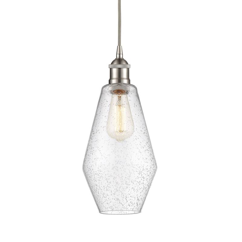 Innovations Lighting 616-1P-15-7 Cindyrella Pendant Cindyrella 7" Wide - Brushed Satin Nickel / Seedy