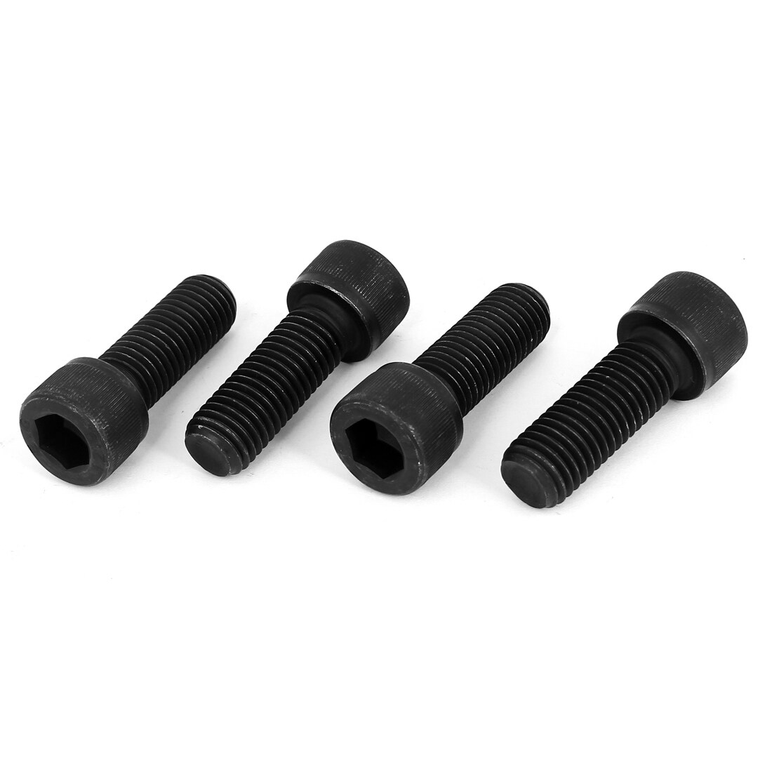 Shop Unique Bargains M18x50mm 12 9 Alloy Steel Hex Bolt Socket Head Cap Machine Screws Black 4pcs Overstock 18322915