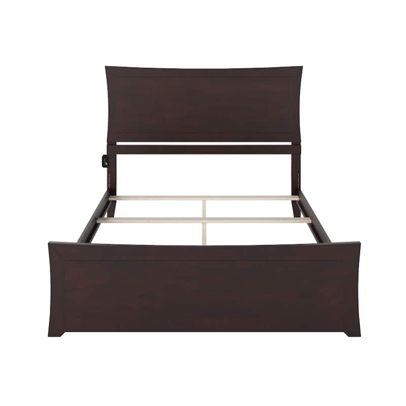 Metro Queen Foundation Bed with Matching Footboard in Espresso