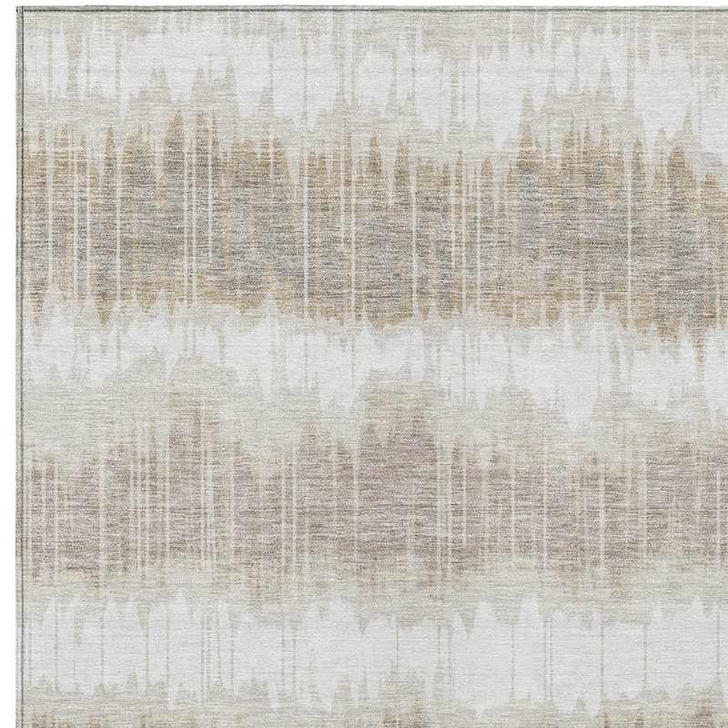 HomeRoots Striped Transitional Rectangle Outdoor Rug