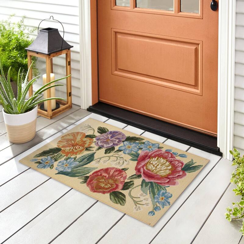 Liora Manne Esencia Secret Garden Indoor/Outdoor Mat