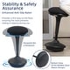 preview thumbnail 10 of 10, HOMCOM Backless Wobble Stool Chair, Standing Desk Chair, Adjustable Active Ergonomic Learning Stool for Office Desks