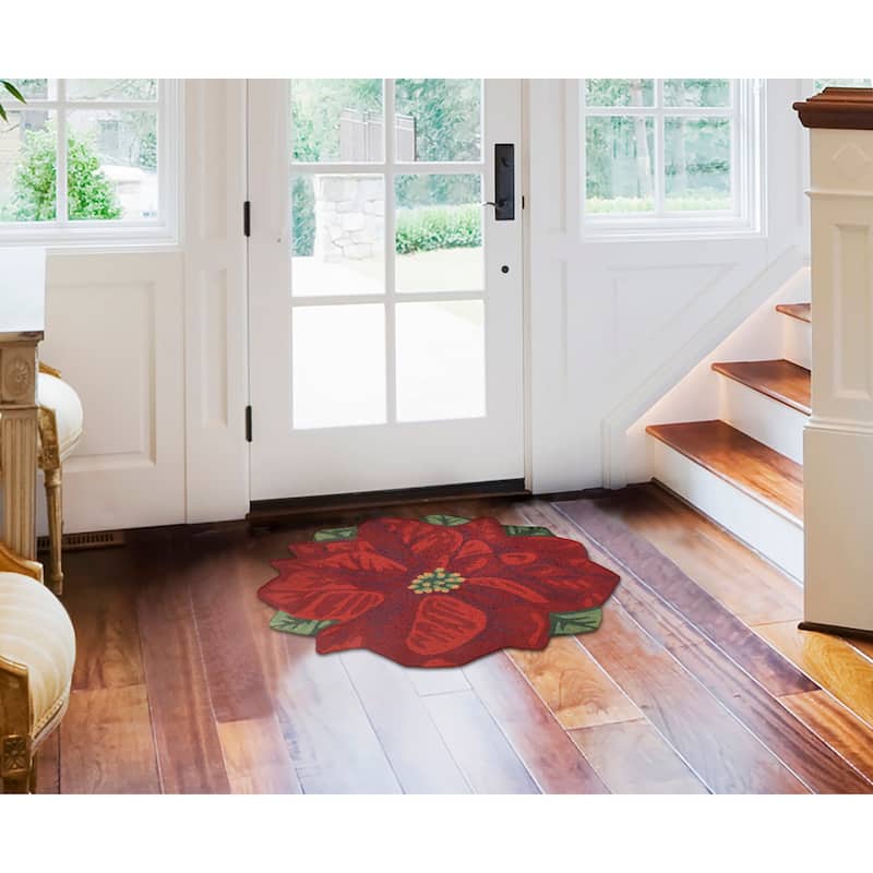 Liora Manne Frontporch Poinsettia Indoor/Outdoor Mat