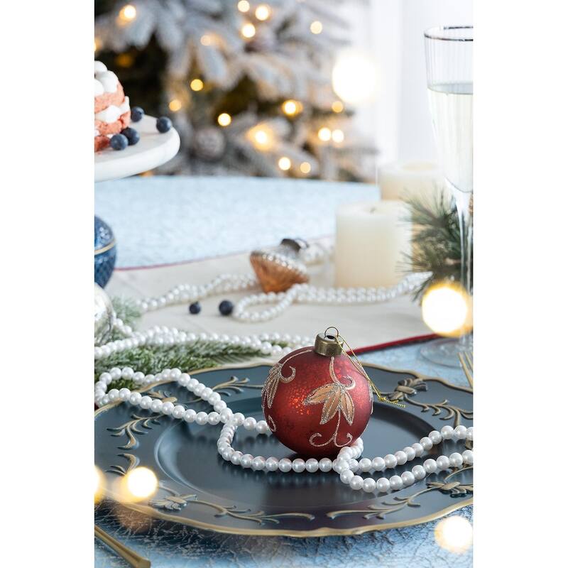 D3" Christmas Ball Ornaments, Glass Decorative Hanging Ball Christmas Tree Ornaments for Holiday Party, Set of 12