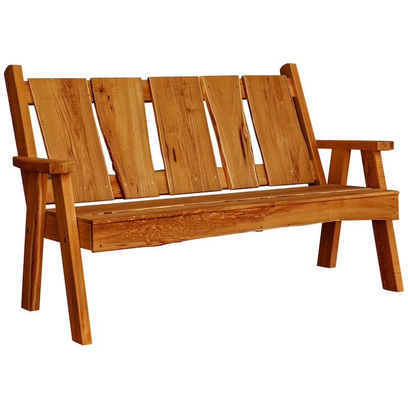 Live Edge Locust Wood 5' Timberland Garden Bench