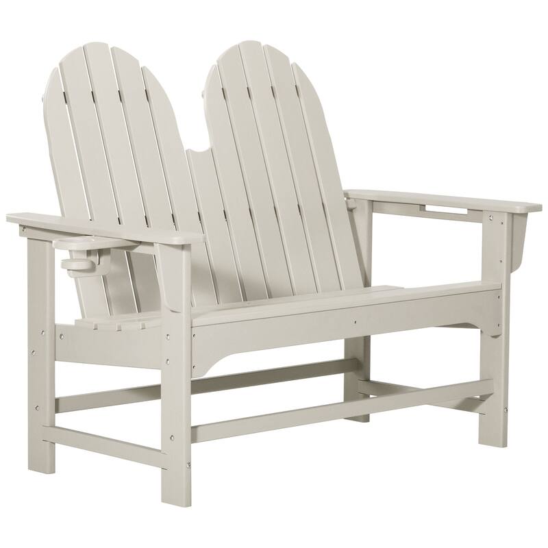Hanniford Poly Adirondack 49 Inch Bench - Sand