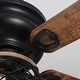 preview thumbnail 18 of 17, 48" Antique Wooden 5-Blade Black Flush Mount Ceiling Fan with Light