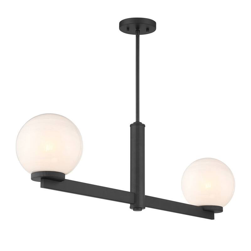 2-Light Linear Chandelier By Trade Winds