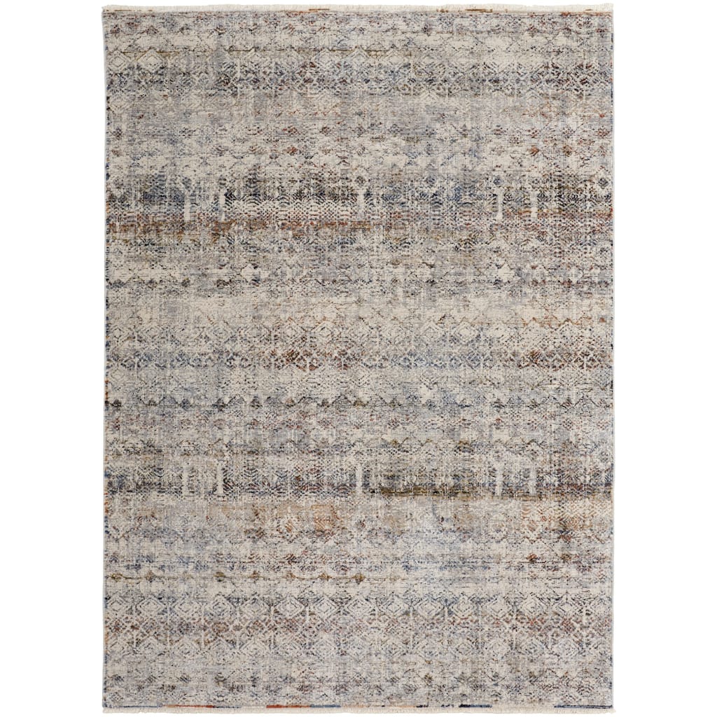 Grand Bazaar Frencess Machine Made Distressed Transitional Area Rug