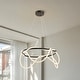 preview thumbnail 18 of 24, Nuvola 25" Contemporary Minimalist 360 Adjustable Silicone Neon Rope Dimmable Integrated LED Chandelier, by JONATHAN Y