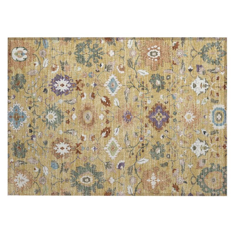 Machine Washable Indoor/ Outdoor Traditional Marci Chantille Rug