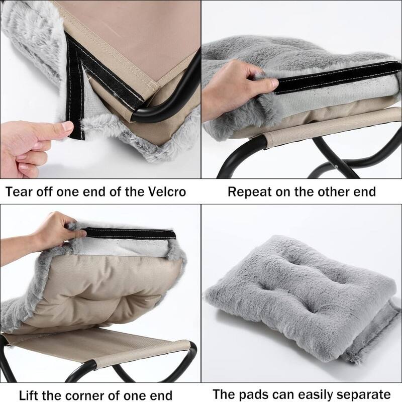 Upholstered Morden Folding Footstool for Home