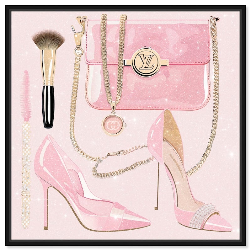 Her Favorite Choices Canvas by Art Remedy - 30" x 30" - Black