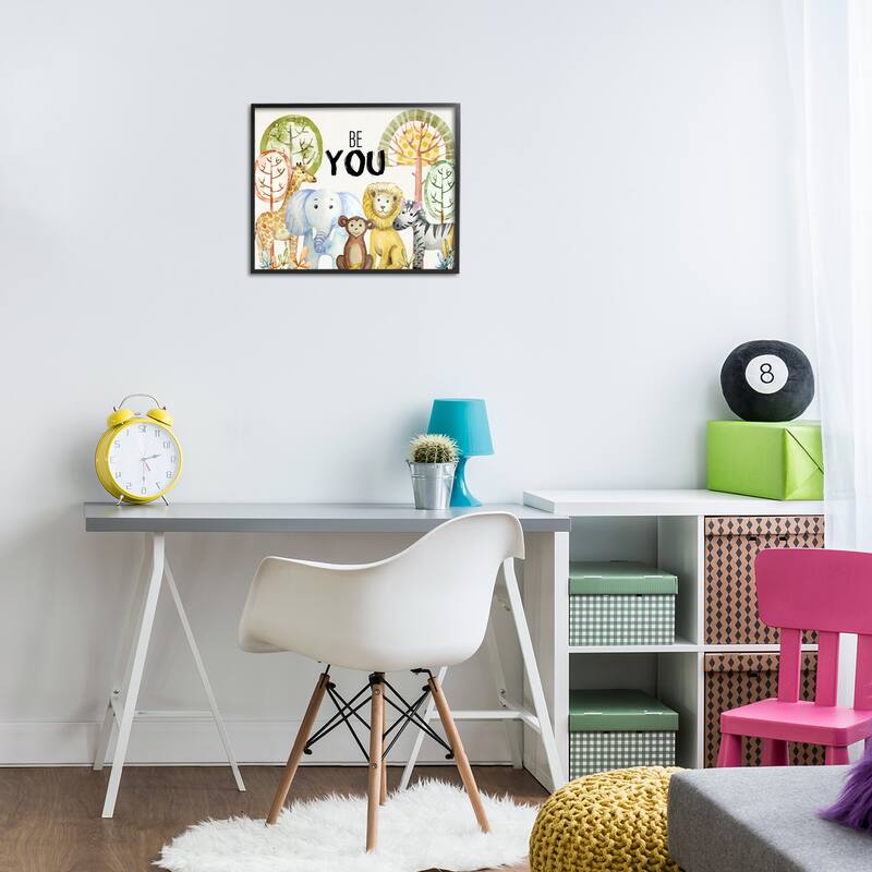 Stupell Be You Jungle Animals Framed Giclee Art Design By Kim Allen