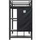 preview thumbnail 18 of 19, Twin Size Metal Loft Bed with Built-in Wardrobe, Desk and Shelves