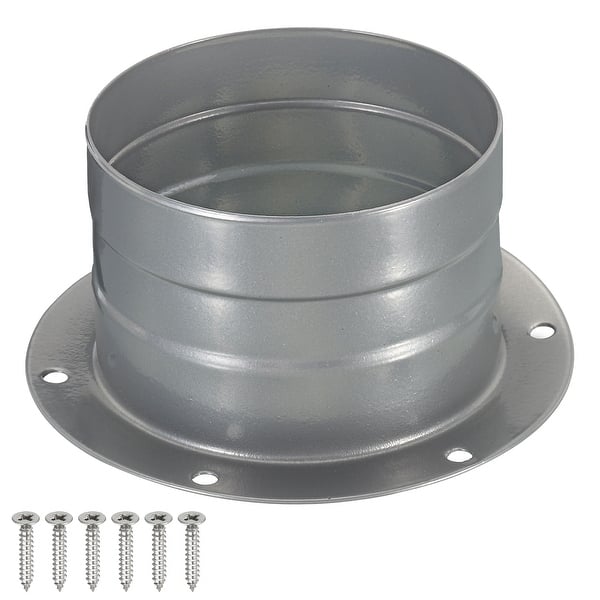 Duct Connector Flange Metal Pipe Exhaust Duct Mounting Plate w Screws ...