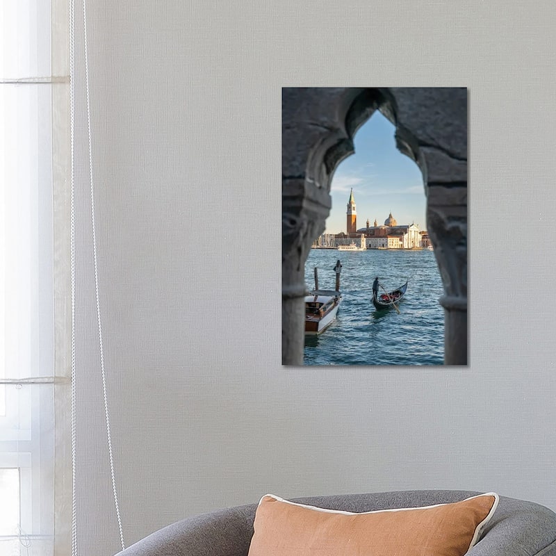 iCanvas "View Of San Giorgio Maggiore And Gondola, Venice, Italy" by Jan Becke Canvas Print - 26x18x1.5
