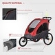 preview thumbnail 6 of 9, Multi-Functional Bike Trailer for Kids, Twin Stroller & Jogger with 5-Point Harness and Large Rubber Tires