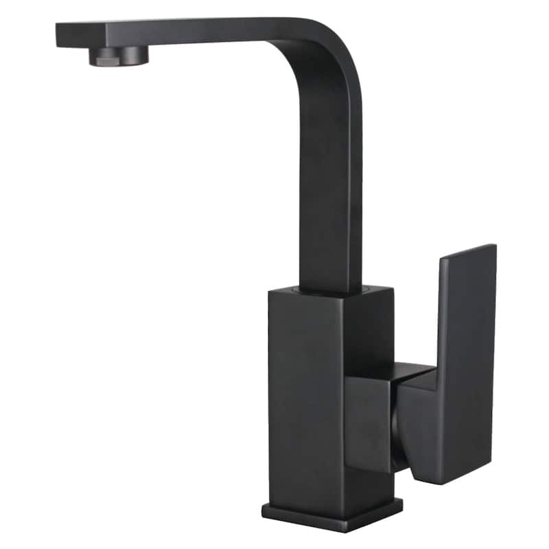 Kingston Brass Claremont Single Hole Bathrom Faucet with Push Pop-Up - Matte Black