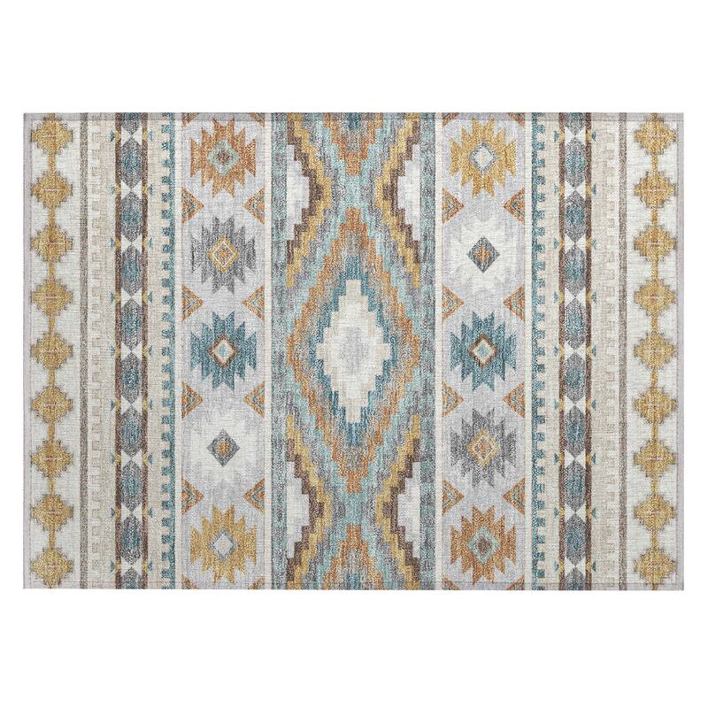 Machine Washable Indoor/ Outdoor Modern Ottawa Chantille Rug
