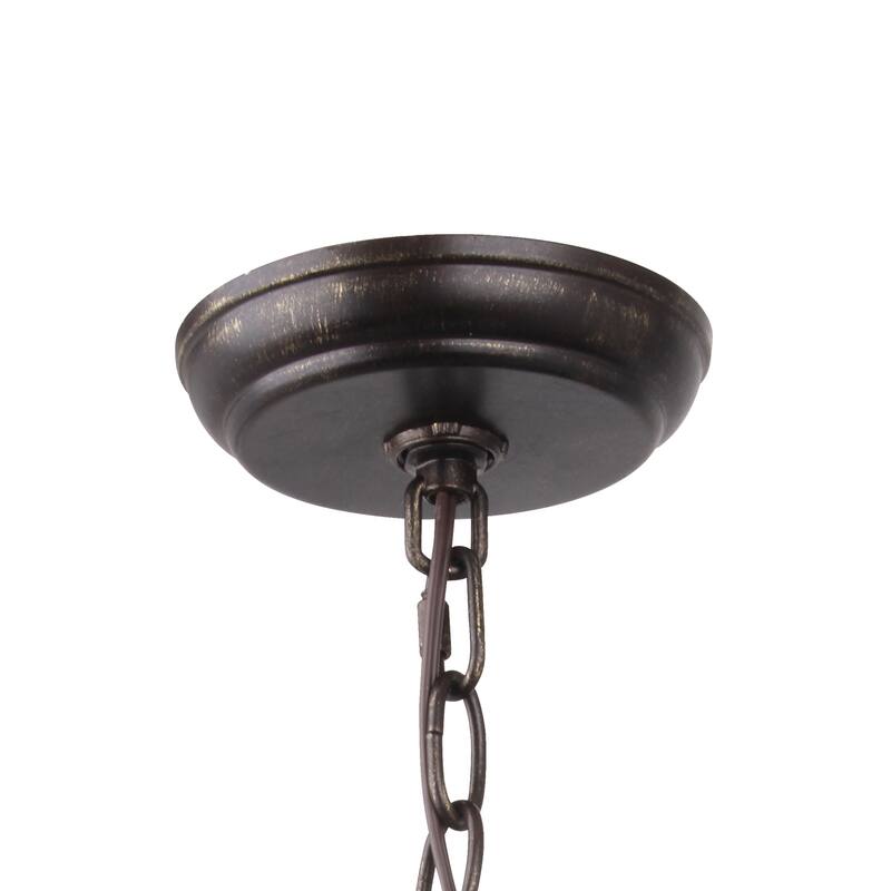 Timeless Home Four Light Mini Chandelier Luna English Bronze / Antique Gold - Exact Size