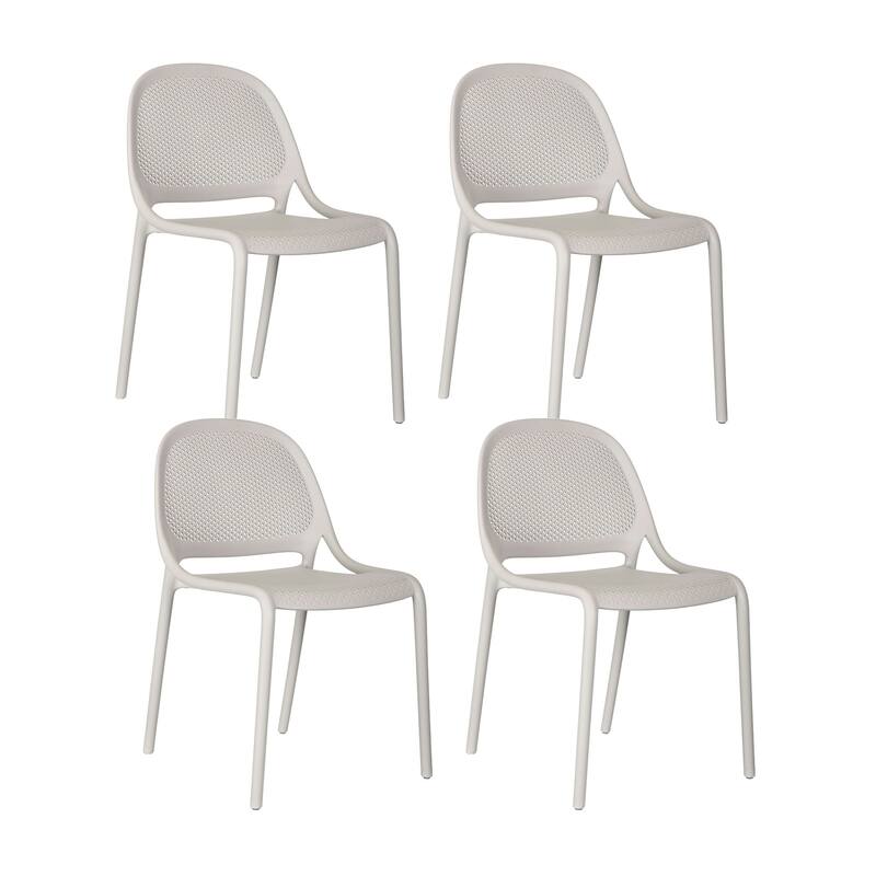 Shay Set of 4 Stackable Dining Chairs, Indoor/Outoor
