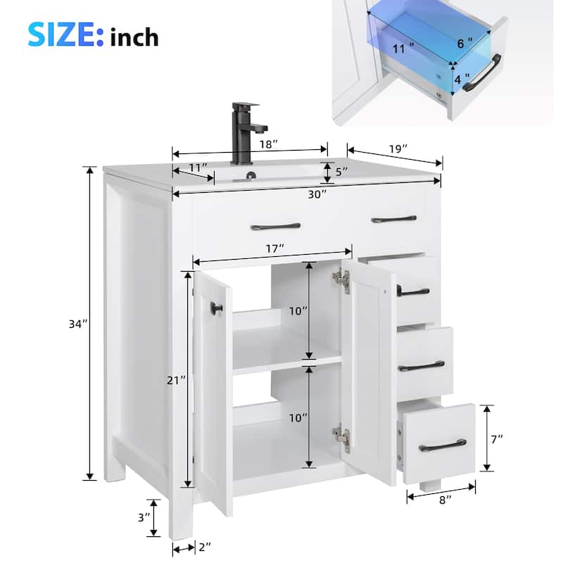 Bathroom Vanity with Sink & Faucet