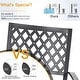 preview thumbnail 22 of 54, MAISON ARTS 9-Piece Patio Dining Set, 60 Inch Square Metal Table and 8 Metal Dining Chairs