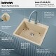 preview thumbnail 18 of 59, Karran Top Mount 25 in. Single Bowl Quartz Kitchen Sink Kit