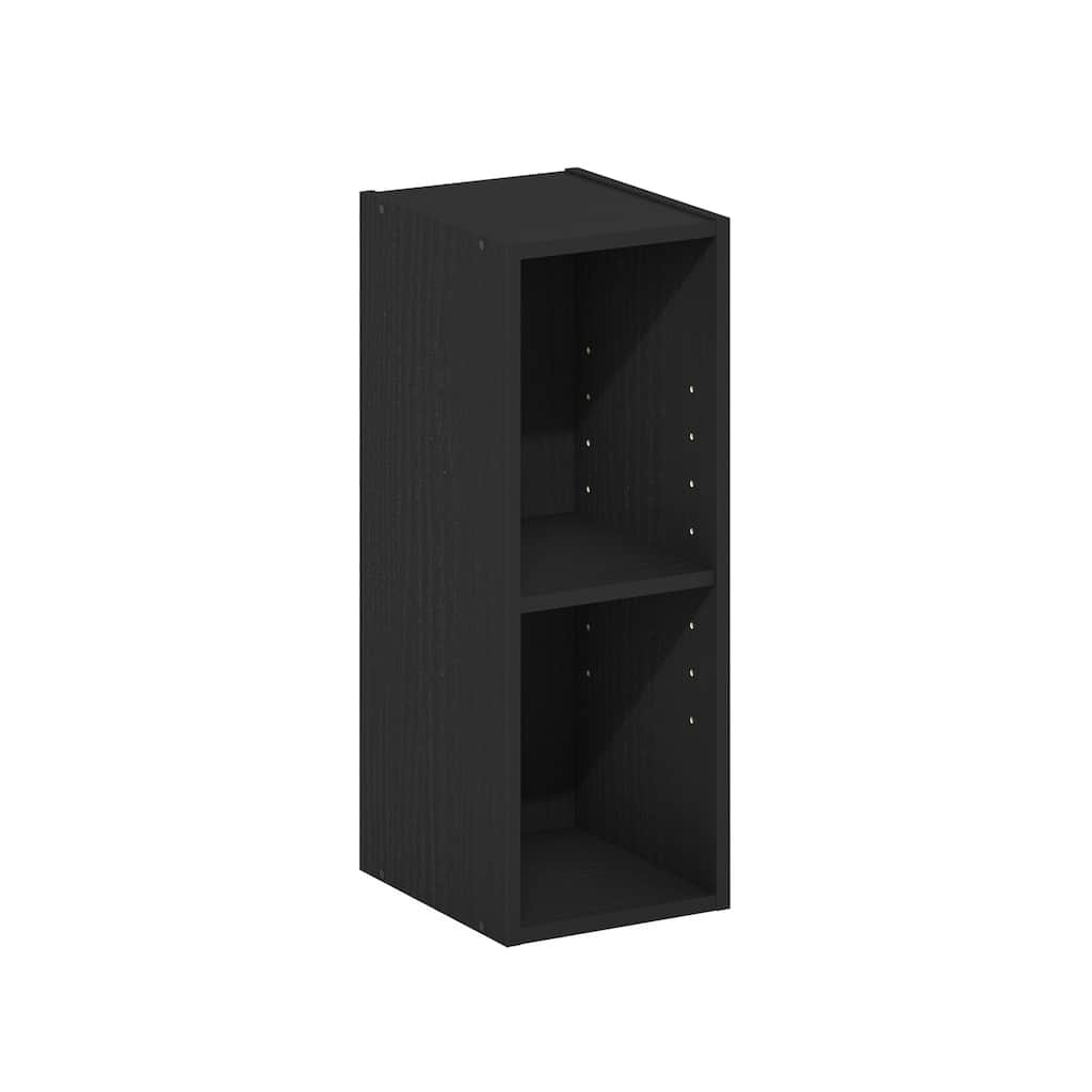 21.18 in. Tall Blackwood Wood 2-Shelf Bookcase