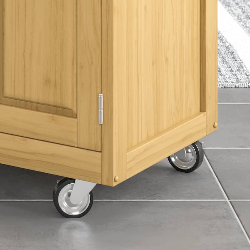 Homestyles Create-a-Cart Natural Mobile Kitchen Cart with Stainless Steel Top