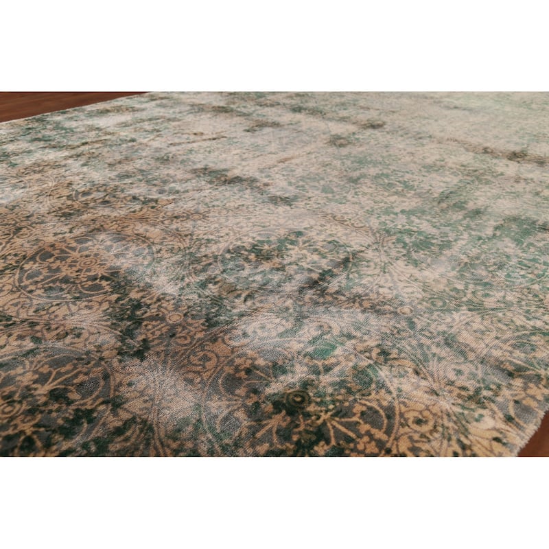 All-Over Abstract Area Rug Hand-Knotted Wool Carpet - 6'7"x 9'10"