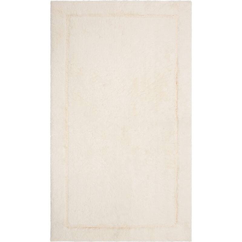 100% Plush Cotton Regency Bath Rug by Mohawk Home Machine Washable, Non-Skid Latex Backing - 2' 3" x 3' 9" - Parchment