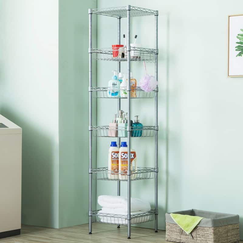 Multiple Layers Carbon Steel & PP Storage Rack