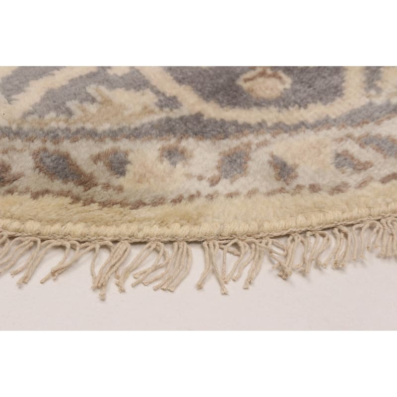 ECARPETGALLERY Hand-knotted Royal Oushak Cream Wool Rug - 5'11 x 5'11
