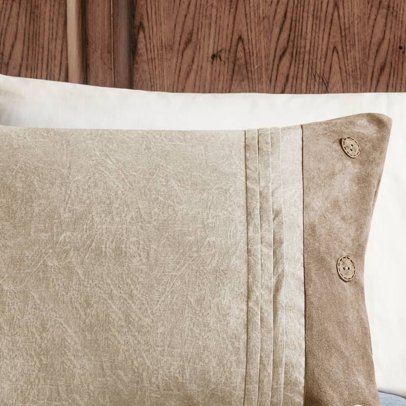 GDF Studio - Faux Suede Lodge Comforter Set with Decorative Pillows