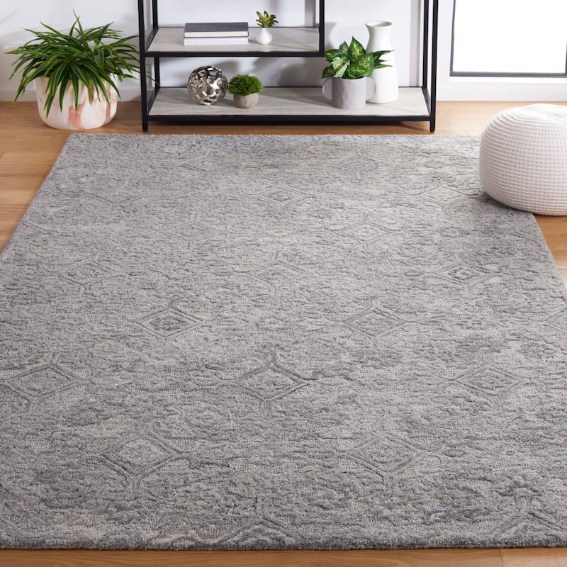 SAFAVIEH Handmade Metro Ranya Modern Wool Rug - 4' x 6' - Grey