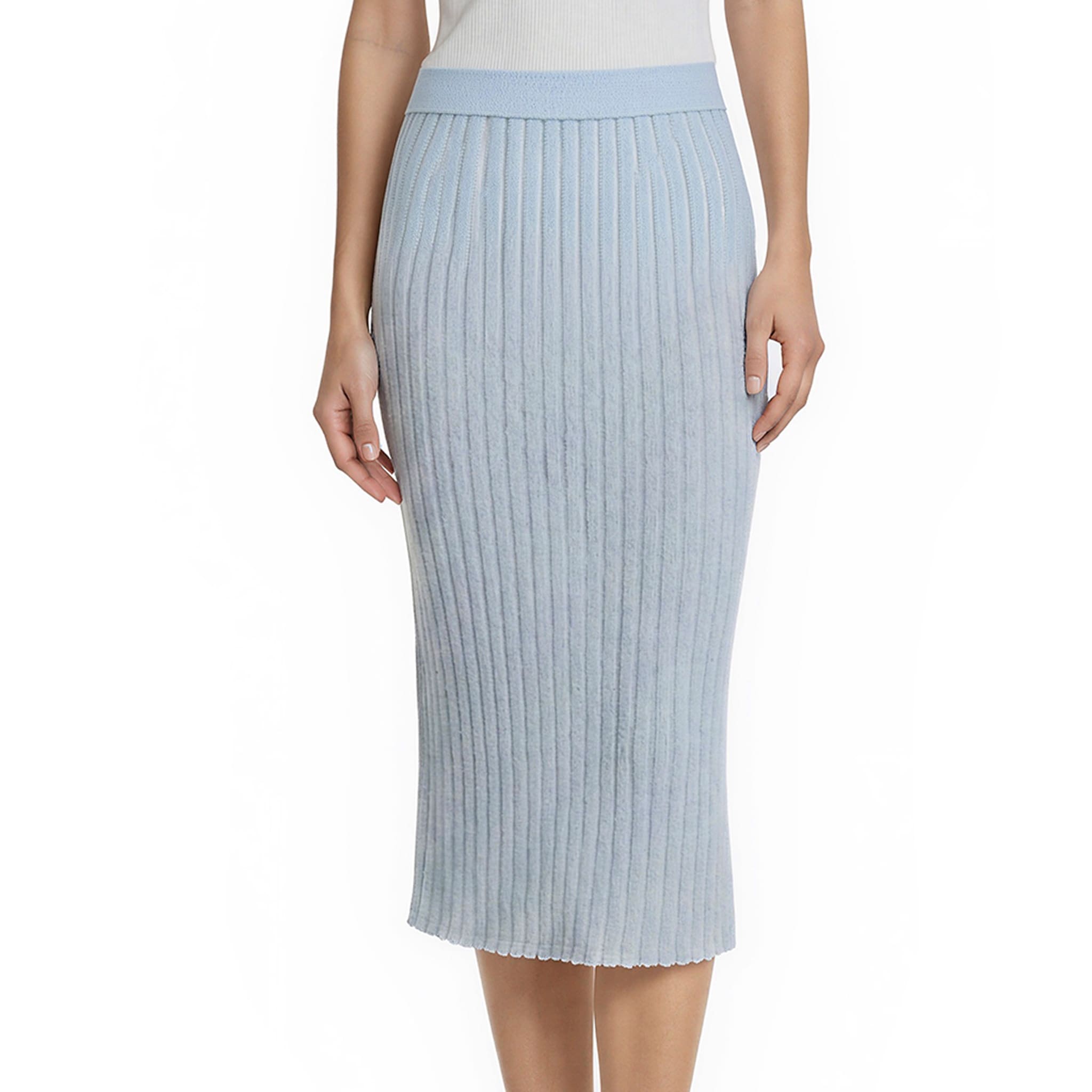 Bottega Veneta Semi-sheer Viscose Nylon Skirt