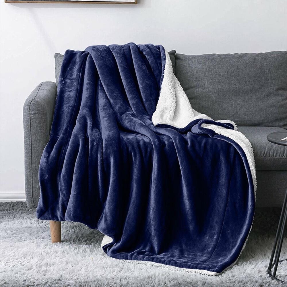 Velvet and Sherpa Foot Pocket Throw Bed Bath Beyond 35712074